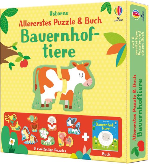 Allererstes Puzzle & Buch: Bauernhof - Usborne Verlag