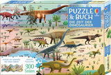 Puzzle & Buch: Die Zeit der Dinosaurier - Usborne