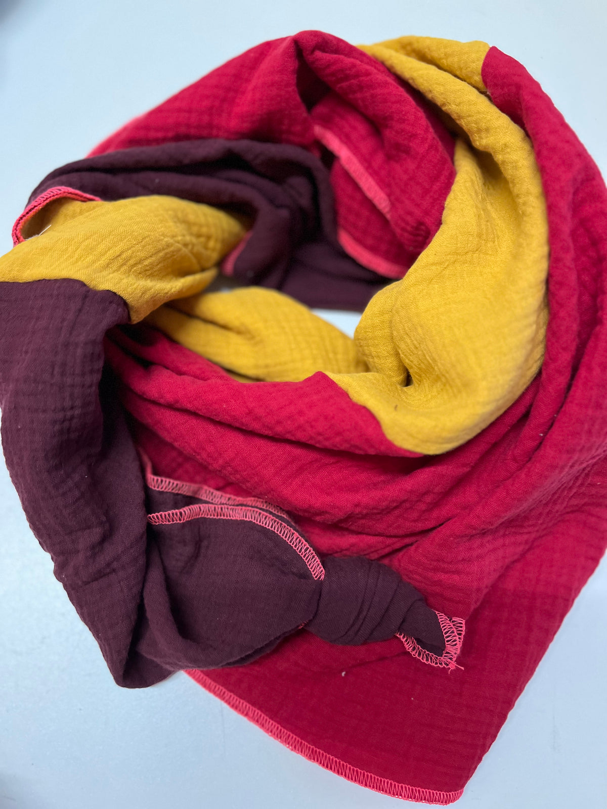 Musselinschal Colorblock Red Toddler - Milli Wonka