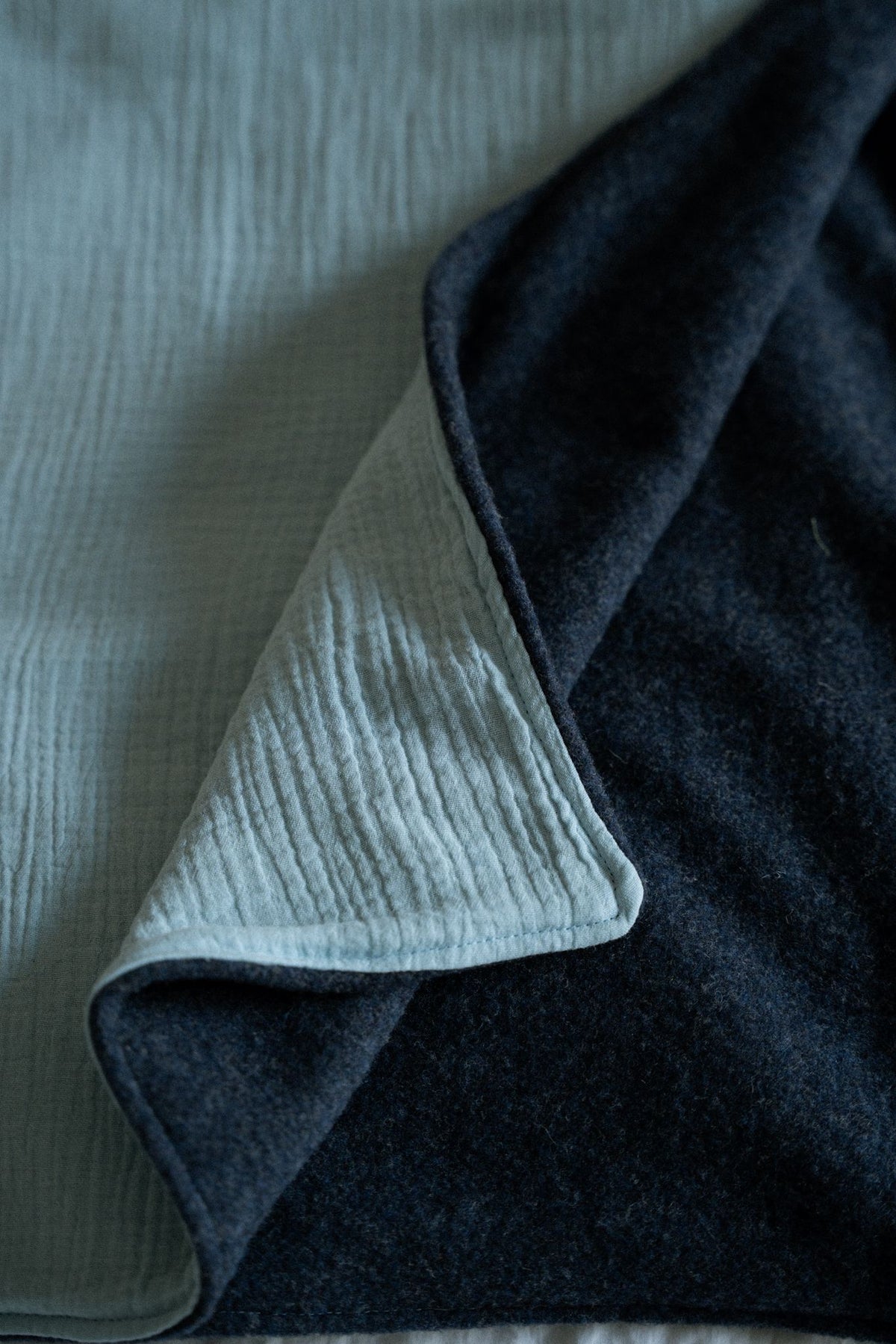 Merino-Wolldecke mit Musselin - Milli Wonka