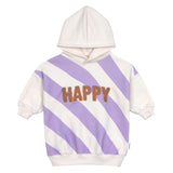 Kinder Hoodie GOTS - Happy milky/lilac - Lässig