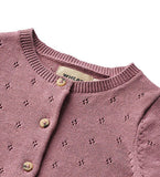 Baby Feinstrick Cardigan Maia plum - Wheat