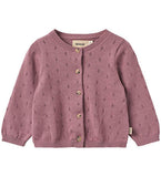 Baby Feinstrick Cardigan Maia plum - Wheat