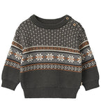 Baby Jaquard Pullover Julius navy - Wheat
