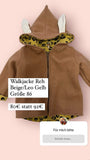 Walkjacke Reh "Beige & Leo" sofort versandfertig - Milli Wonka