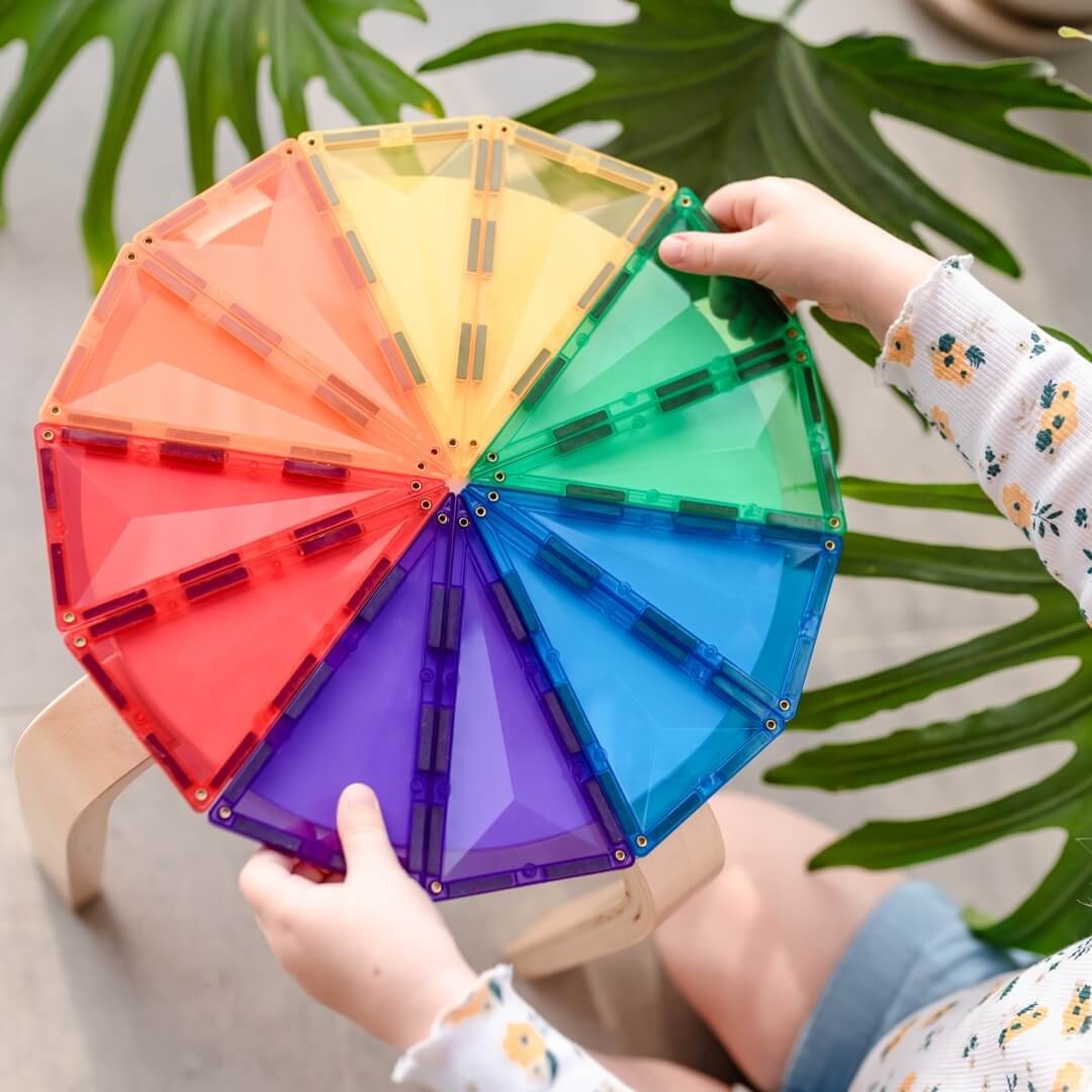 Magnetbausteine Rainbow Geometrie Pack - 30 Teile - Connetix