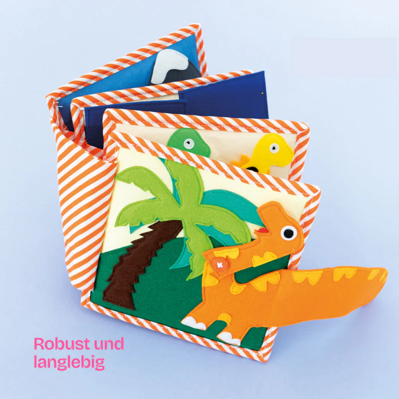 Dinofreunde – 6 Seiten Mini Quiet Book - Ohne Personalisierung - Jolly Designs