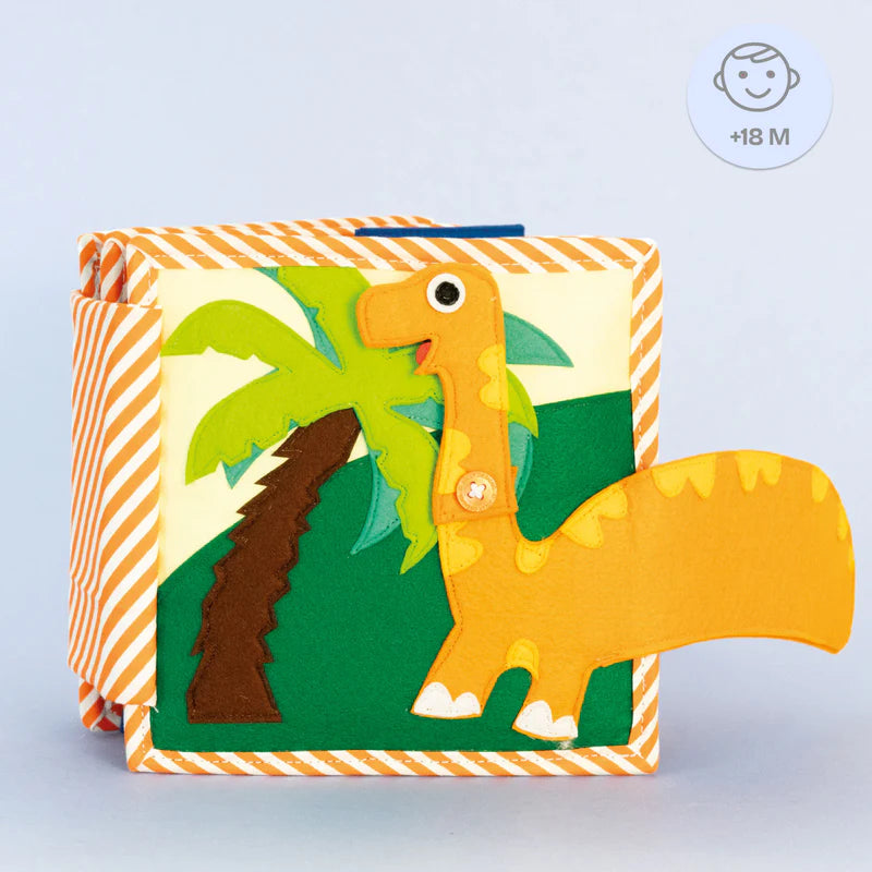Dinofreunde – 6 Seiten Mini Quiet Book - Ohne Personalisierung - Jolly Designs
