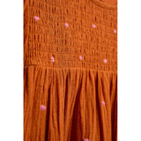 Musselinkleid DFRANKA copper brown - Danamade