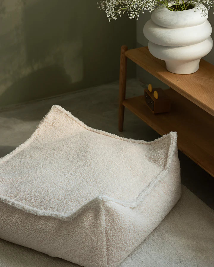 Teddy Ottoman Sitzkissen creme - Wigiwama