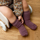 Antirutsch-Socken "Terry cotton misty plum" - GoBabyGo
