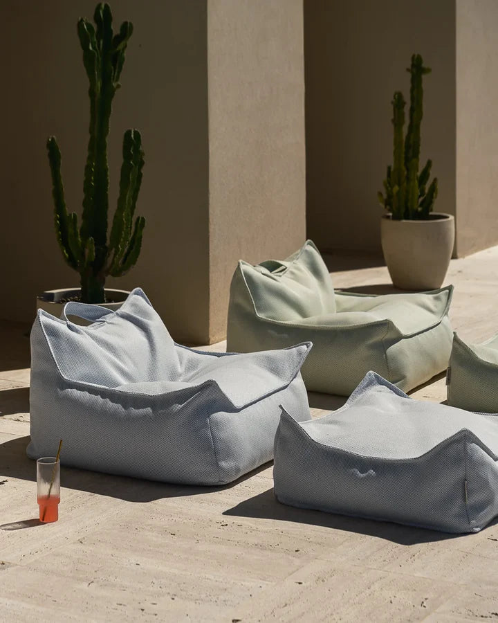 Azure Outdoor Square Ottoman - Wigiwama