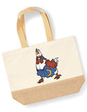 Canvas-Shopper  mit Aufdruck "Sailor Huhn“ -  in Kooperation mit seiten.verkehrt