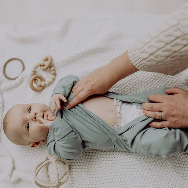 Langarm Easy-on Strampler essential mint - emma & noah