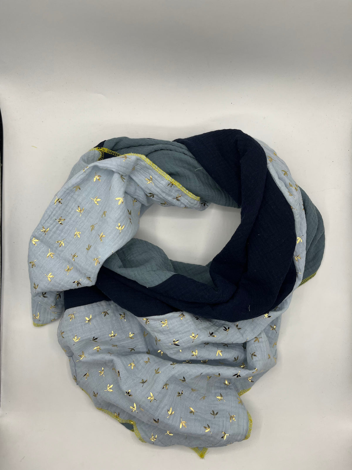Musselinschal Colorblock Blue Toddler - Milli Wonka