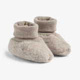 Krabbelschuhe - Wollvlies - Lei - khaki melange - Wheat