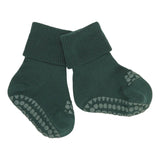 Rutschfeste Socken Merinowolle forest green - GoBabyGo