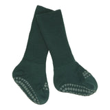 Rutschfeste Socken Merinowolle forest green - GoBabyGo