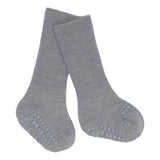 Rutschfeste Socken Merinowolle grey melange - GoBabyGo