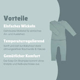 Langarm Easy-on Strampler essential mint - emma & noah