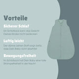 Leinen Schlafsack 0.5 TOG Essential mint versch. Längen - emma & noah