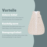 Schlafsack 1.0 TOG floral sand versch. Längen - emma & noah