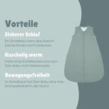 Schlafsack 2.5 TOG - essential mint versch. Längen - emma & noah