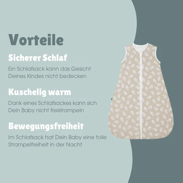 Schlafsack 2.5 TOG - floral sand versch. Längen - emma & noah