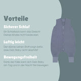 Leinen Schlafsack mit Füßen 0.5 TOG Essential mint versch. Längen - emma & noah