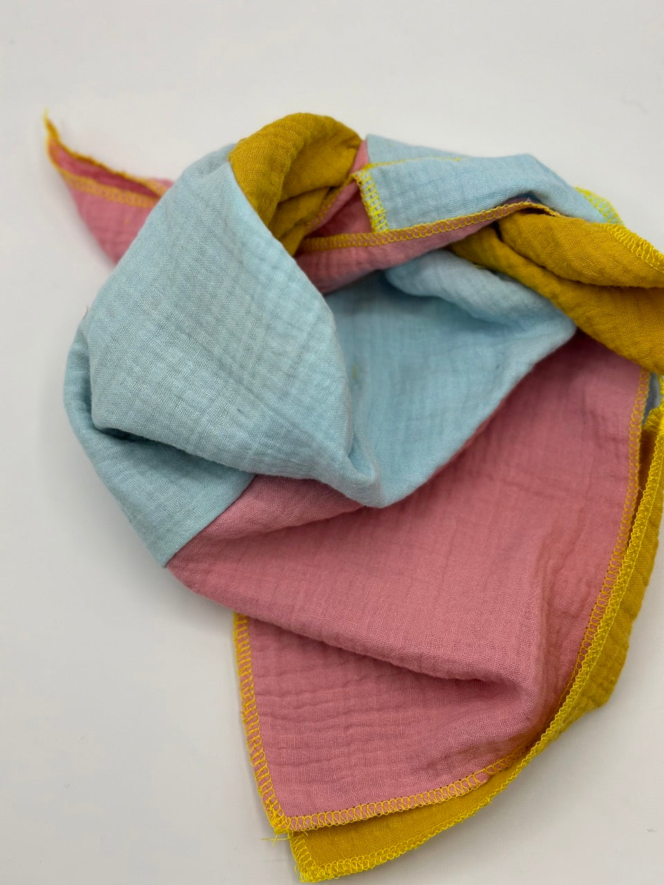 Musselinschal Colorblock Pink Toddler - Milli Wonka