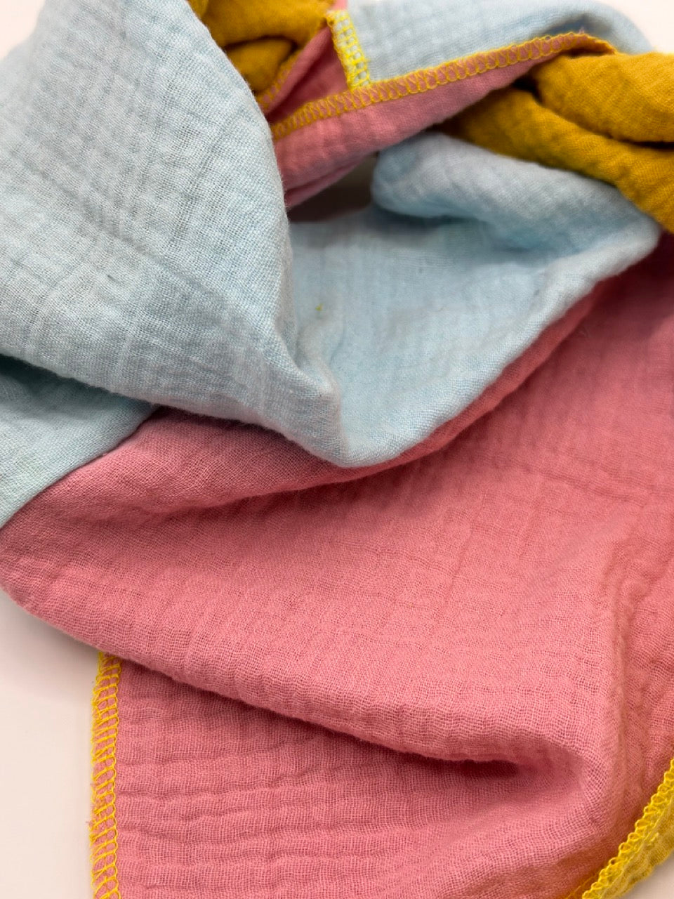 Musselinschal Colorblock Pink Toddler - Milli Wonka