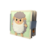 Happy Sheep - 6 Seiten Mini Quiet Book - Ohne Personalisierung - Jolly Designs