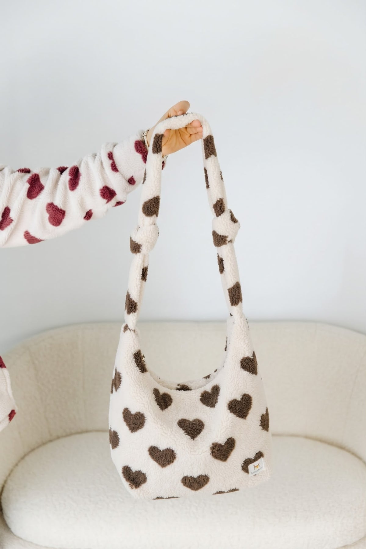 Shopper "Herzen Braun" aus Teddy - Milli Wonka