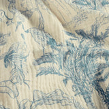 Musselin "Birds Royal Blue“ für Musselindecken