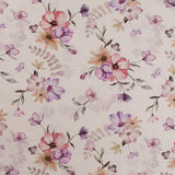 Jersey „Flowers Lilac“- Innenfutter für Walkbekleidung