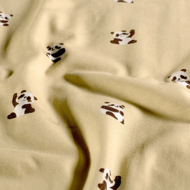 Jersey Panda Beige - Innenfutter für Walkbekleidung