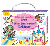 Kleine Kreativ-Werkstatt - Mein Ganz-einfach-Ausmalen-Koffer: Feen, Meerjungfrauen, Einhörner - Usborne Verlag