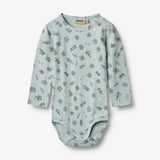 Baby Body LS Freddie dusty green cars - Wheat