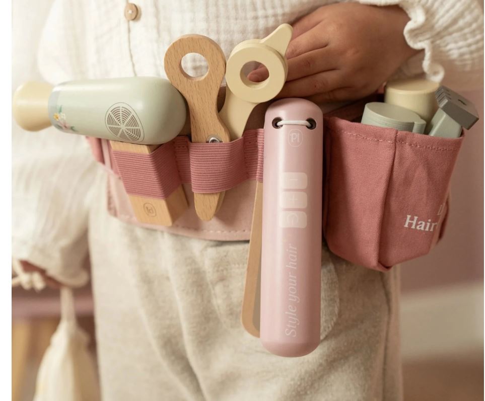 Holzfriseurset – Rosa – Essentials - Little Dutch