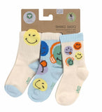 Kinder Socken 3er Set - SmileyWorld®, Blau - Lässig
