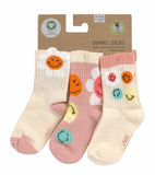 Kinder Socken 3er Set - SmileyWorld®, rosa - Lässig
