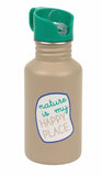Edelstahl Kinder Trinkflasche 500 ml - Happy Trails, Frosch - Lässig