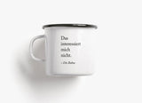 Tasse aus Emaille / Die Bohne - TypeAlive