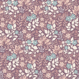 Jersey „Flowers Mauve“- Innenfutter für Walkbekleidung