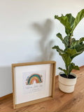 🌈Personalisiertes Geburtsposter "Regenbogen"🌈 - Goldener Schnitt Grafikdesign