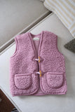 Wollweste "Vintage" Kids puderrosa - Wollbebi