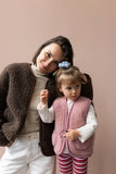 Wollweste "Vintage" Kids puderrosa - Wollbebi