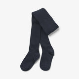 Wollrippstrumpfhose Robin navy - Wheat