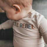 Langarmshirt - Little Rebel - linen - Your Wishes