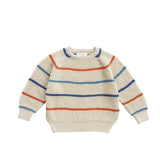 Strickpullover Stripe | Relaxed Sweater | Oatmeal Melange - Your Wishes